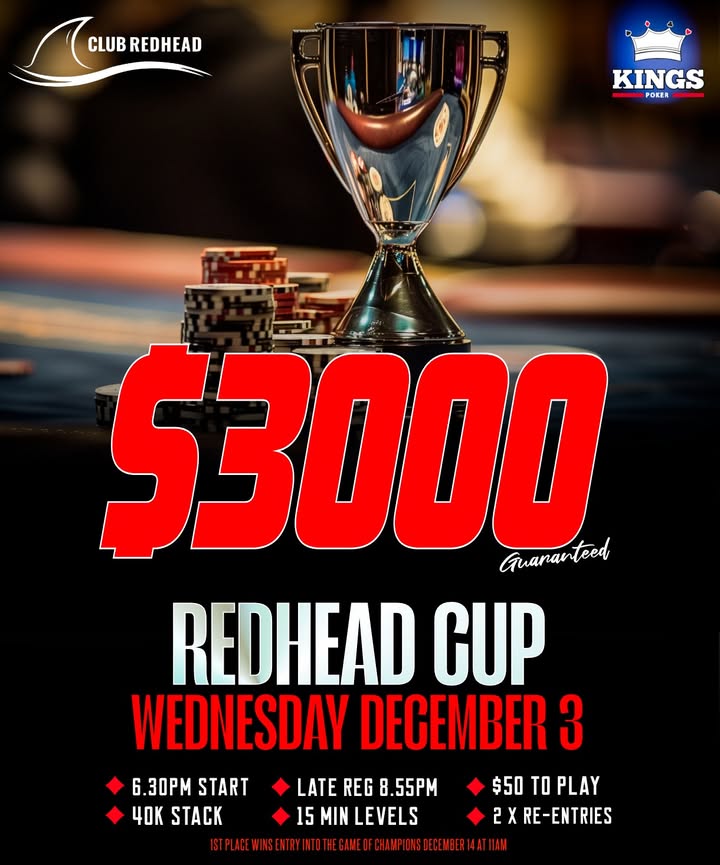 Featured image for “Redhead Cup: Win Entry to The Game of Champions at Club Redhead”