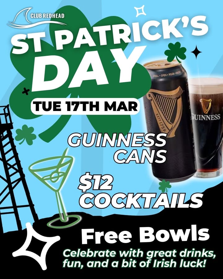 Featured image for “St Patrick’s Day at Club Redhead”
