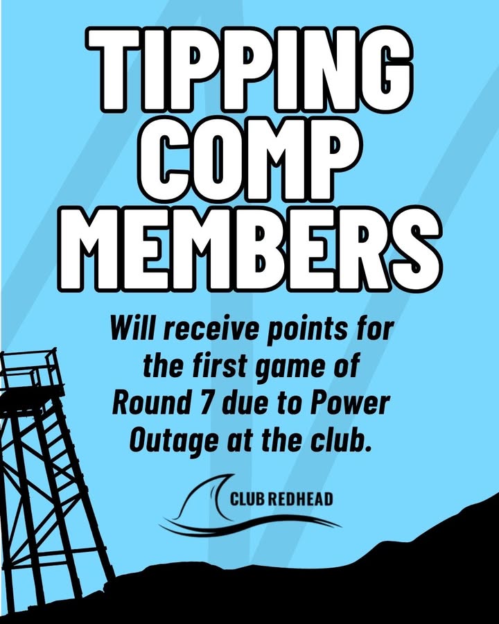 Featured image for “Tipping Comp Update – Club Redhead”