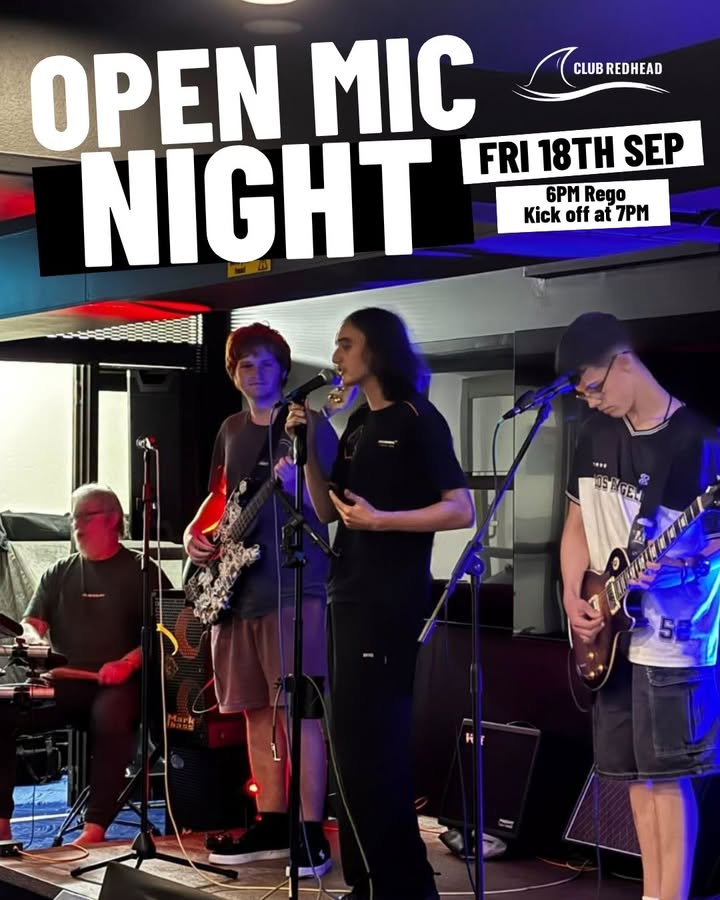 Featured image for “Open Mic Night at Club Redhead – Friday 18th September”