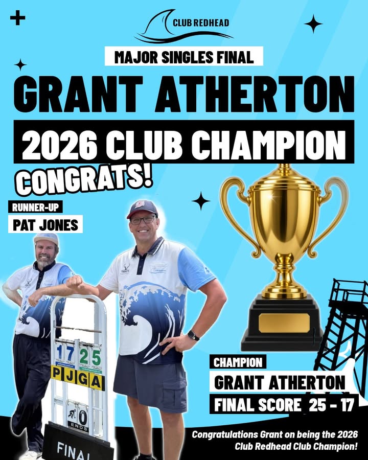 Featured image for “Grant Atherton – 2026 Club Champion at Club Redhead”